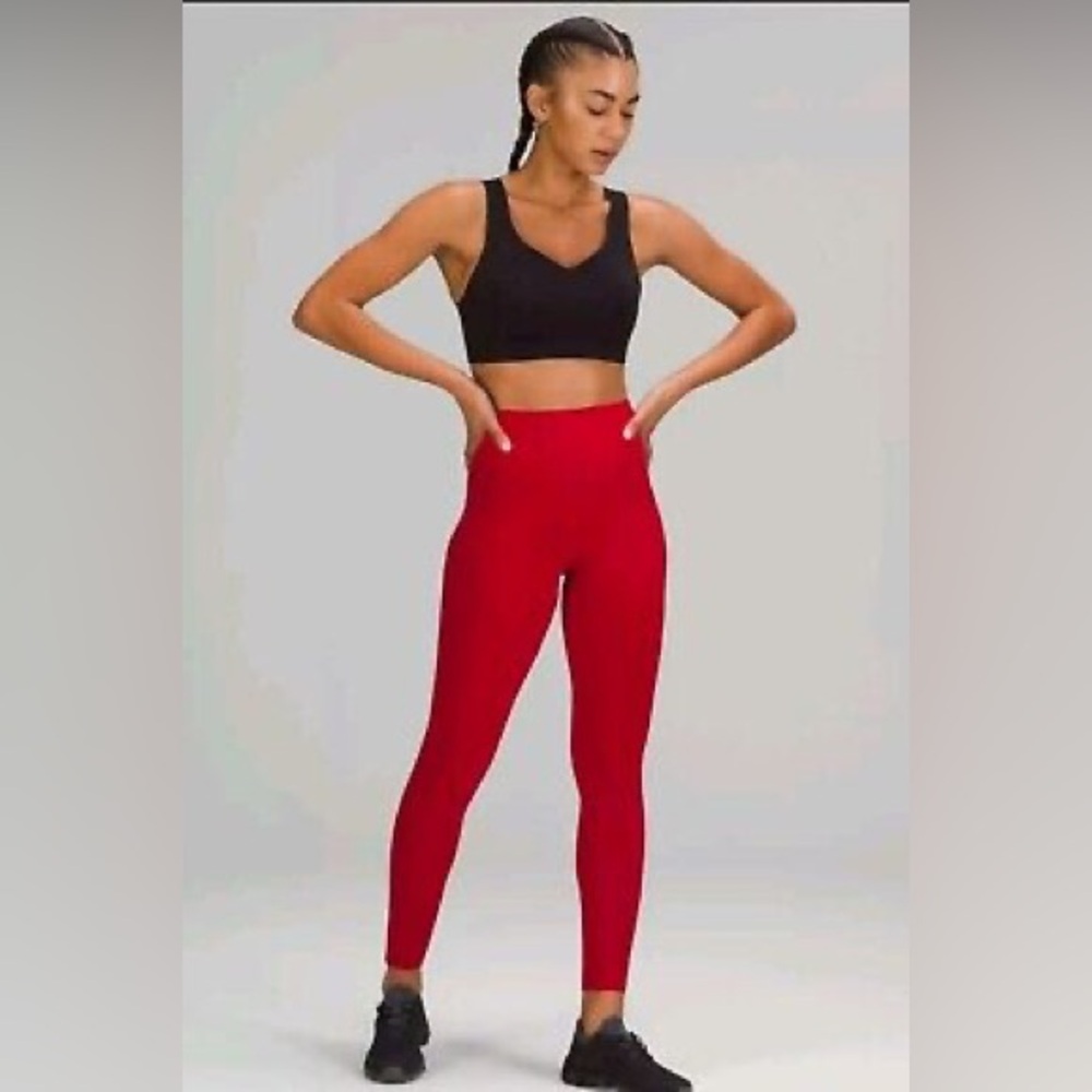 Lululemon Base Pace High-Rise Tight 28” in Dark Red